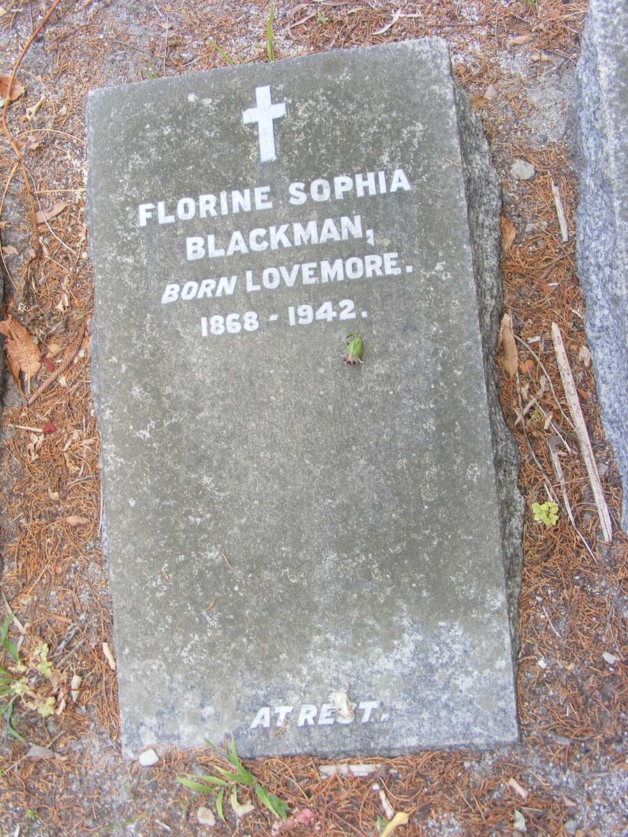 BLACKMAN Florine Sophia nee LOVEMORE 1868-1942
