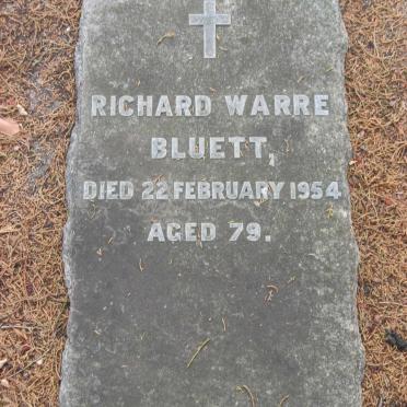 BLUETT Richard Warre  -1954