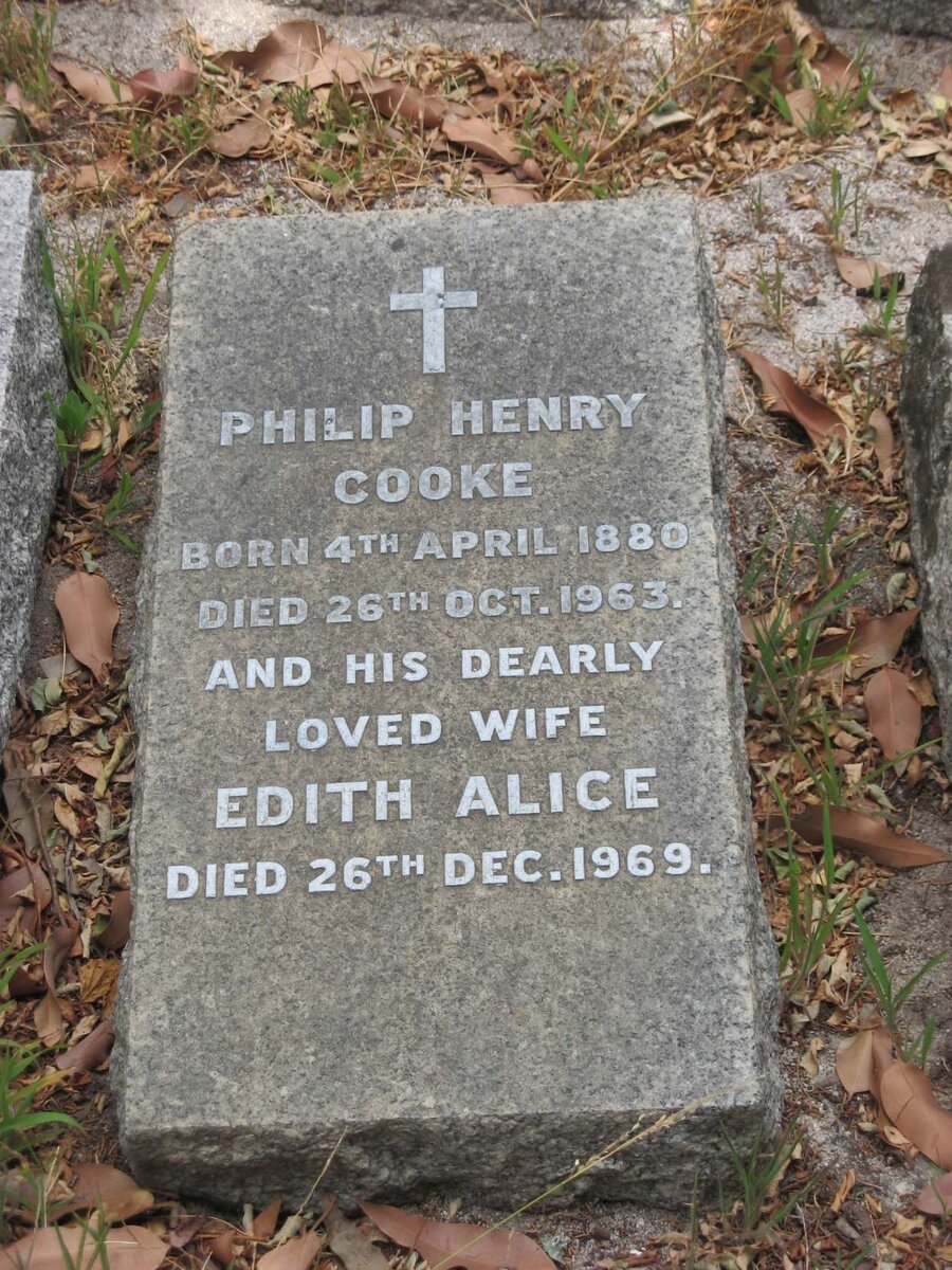 COOKE Henry Philip 1880-1963 &amp; Edith Alice -1969