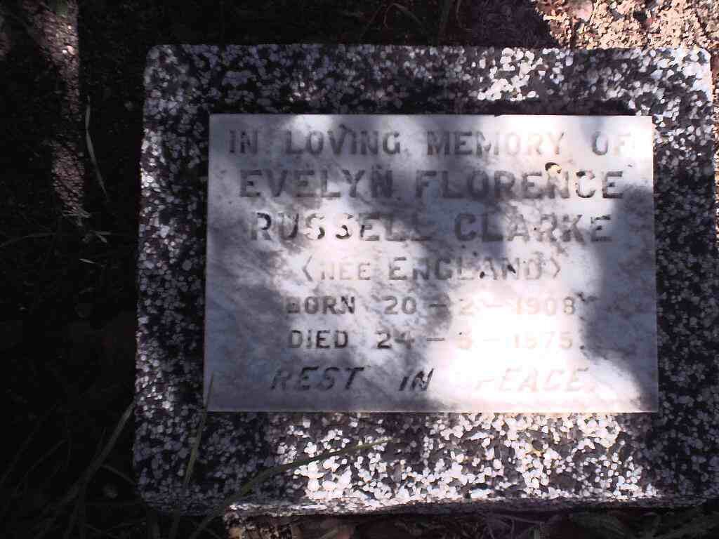CLARKE Evelyn Florence Russell nee ENGLAND 1908-1975