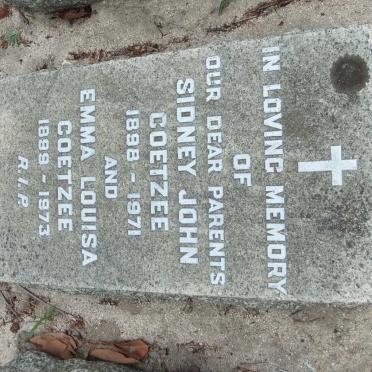 COETZEE Sidney John 1898-1971 &amp;  Emma Louisa 1899-1973