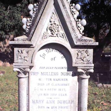 DUNCAN Mullens -1877 &amp; Maria Anne -1904