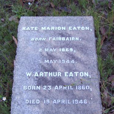 EATON W. Arthur 1860-1946 &amp; Kate Marion FAIRBAIRN 1869-1944