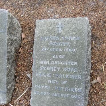 FALKINER Sydney Hope Bailie -1962 :: WRIGHT Letitia Sarah -1940