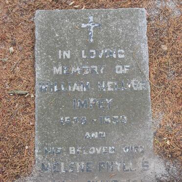 IMPEY William Hellier 1878-1953 &amp; Melene Phyllis nee PEACEY