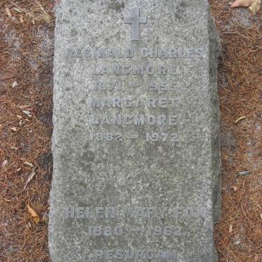 LONGMORE Reginald Charles 1871-1955 :: LONGMORE Margaret 1882-1972 :: FOX Helen Mary 1880-1962