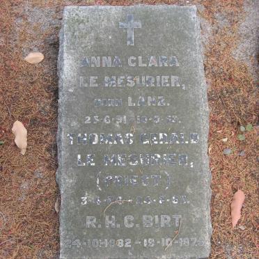 MESURIER Thomas Gerald, le 1874-1963 :: LE MESURIER Anna Clara nee LANZ 1891-1953