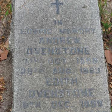 OVENSTONE Andrew 1888-1963 :: OVENSTONE Edith 1899-1981