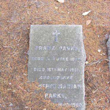 PARKS Frank 1874-1951 &amp; Winifred Marian ?-1960