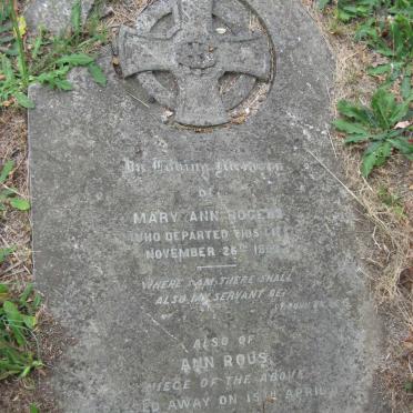 ROGERS Mary Ann -1883 :: ROUS Ann -?