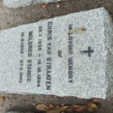 STANGE Mildred 1902-1995 :: VAN STRAATEN Chris 1932-1994