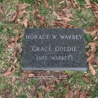 WARBEY Horace W. :: GOLDIE Grace nee WARBEY