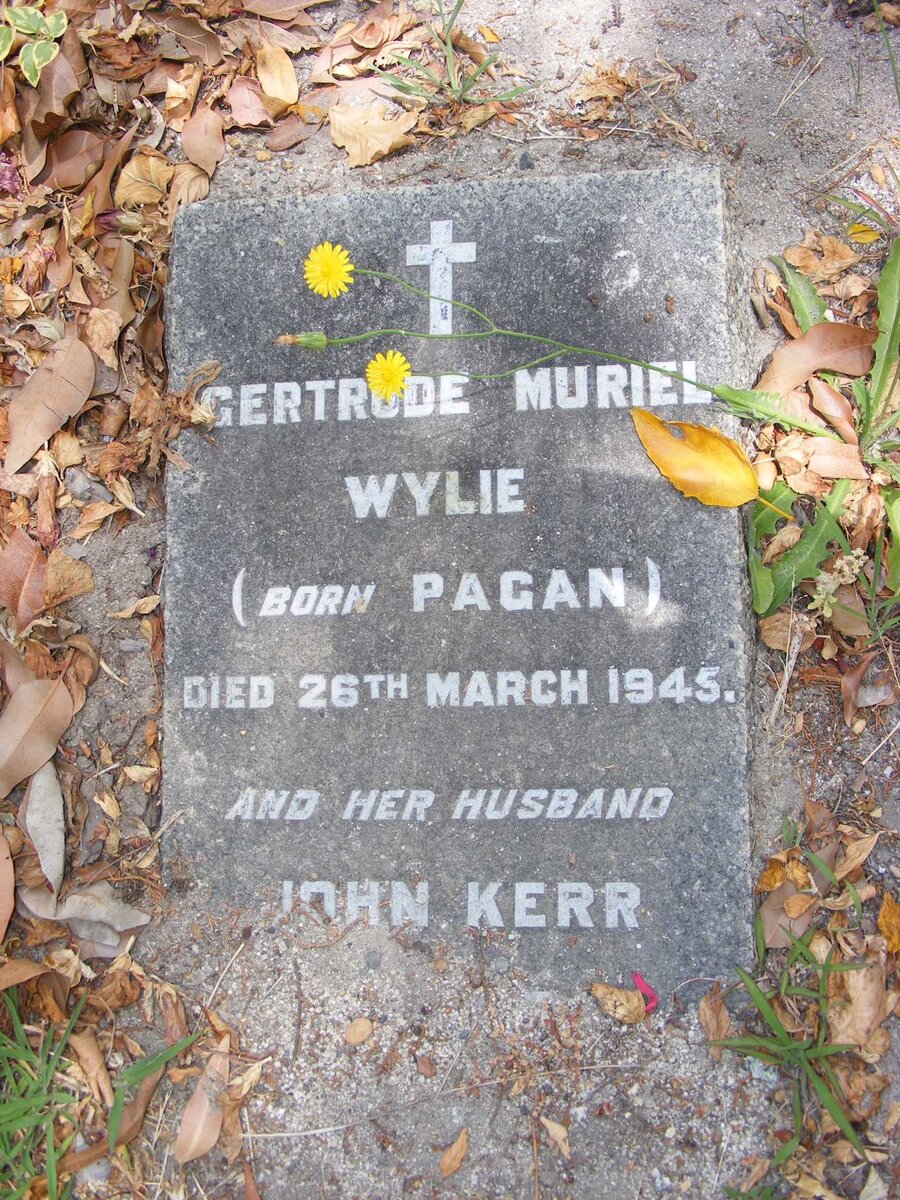 WYLIE John Kerr &amp; Gertrude Muriel PAGAN -1945