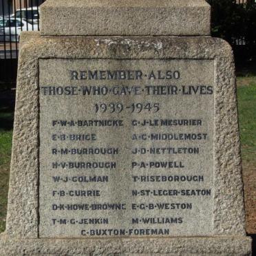 World War Memorial 1939-1945