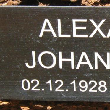 ALEXANDER Johana Eliza 1928-2008