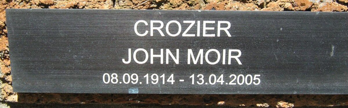 CROZIER John Moir 1914-2005