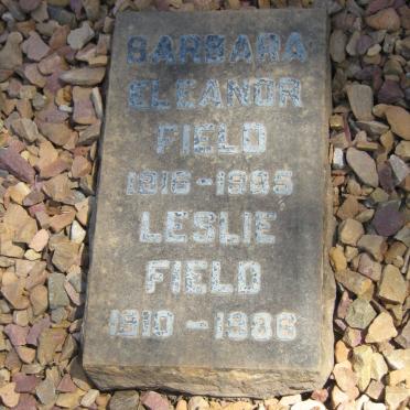 FIELD Leslie 1910-1986 &amp; Barbara Eleanor 1916-1985