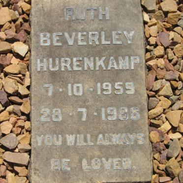 HURENKAMP Ruth Beverley 1959-1986