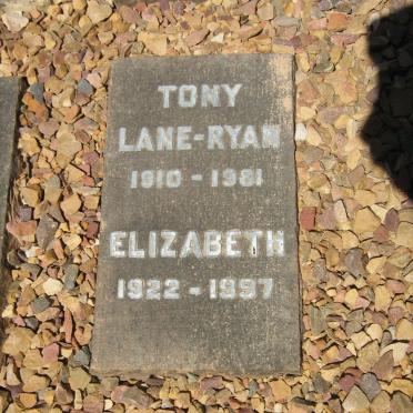 LANE Tony, RYAN 1910-1981 &amp; Elizabeth 1922-1997