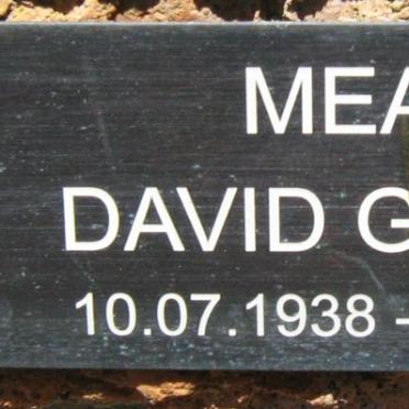 MEARS David George 1938-1988