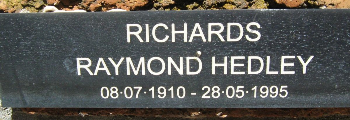 RICHARDS Raymond Hedley 1910-1995