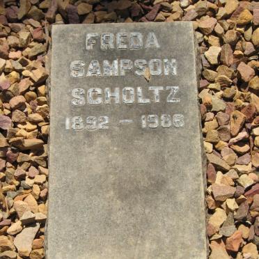SCHOLTZ Freda Sampson 1892-1986
