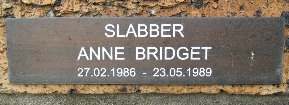 SLABBER Anne Bridget 1986-1989