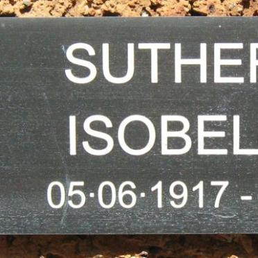 SUTHERLAND Isobel Mary 1917-2003