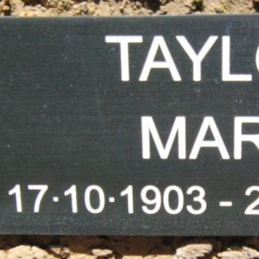 TAYLOR Mary 1903-1990
