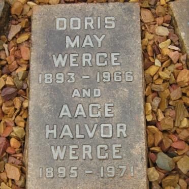 WERGE Aage Halvor 1895-1971 &amp; Doris May 1893-1966