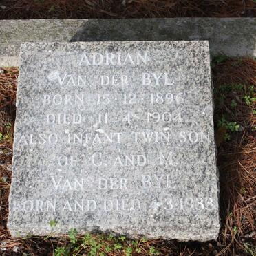 BYL Adrian, van der 1896-1904 :: VAN DER BYL C. -1933 :: VAN DER BYL M. -1933