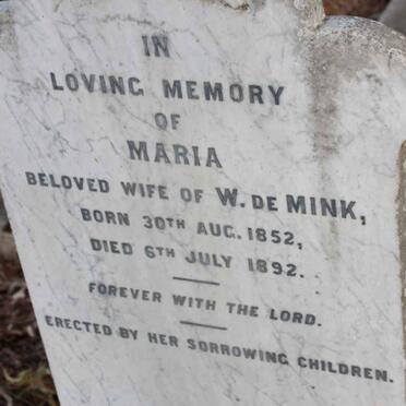 MINK Maria, de 1852-1892 