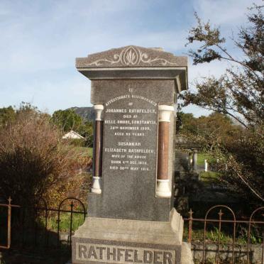RATHFELDER Johannes -1909 &amp; Susannah Elizabeth 1836-1914 