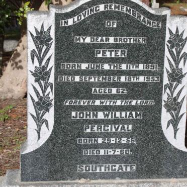 SOUTHGATE Peter 1891-1953 :: SOUTHGATE John William Percival  1956-1960