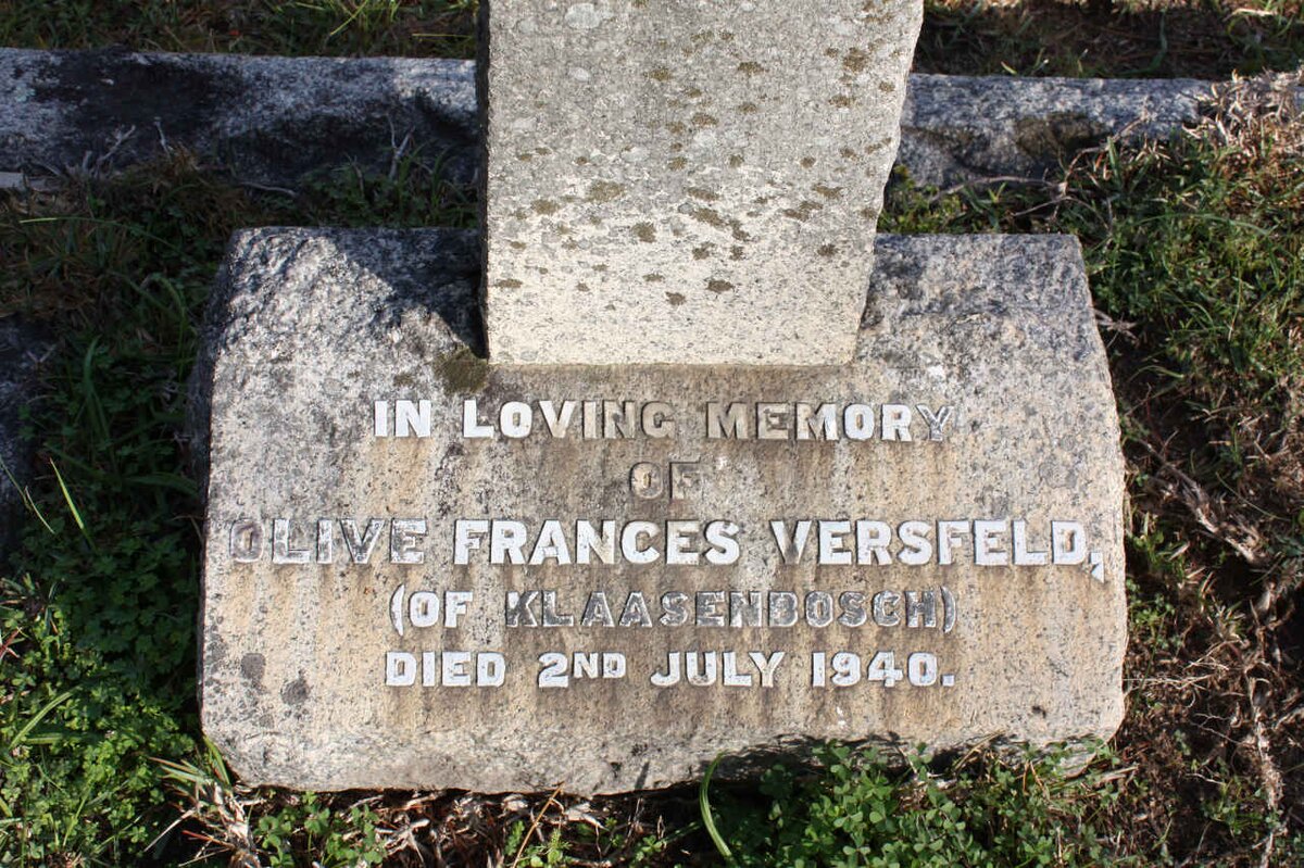 VERSFELD Olive Frances -1940