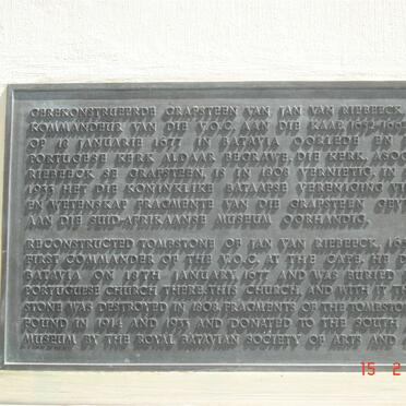 RIEBEECK Jan van -1677