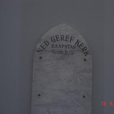 Western Cape, CAPE TOWN, City Bowl, Adderley street, NG Kerk, De Groote Kerk, memorials