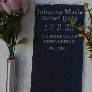 RETIEF Johanna Maria 1918-2014