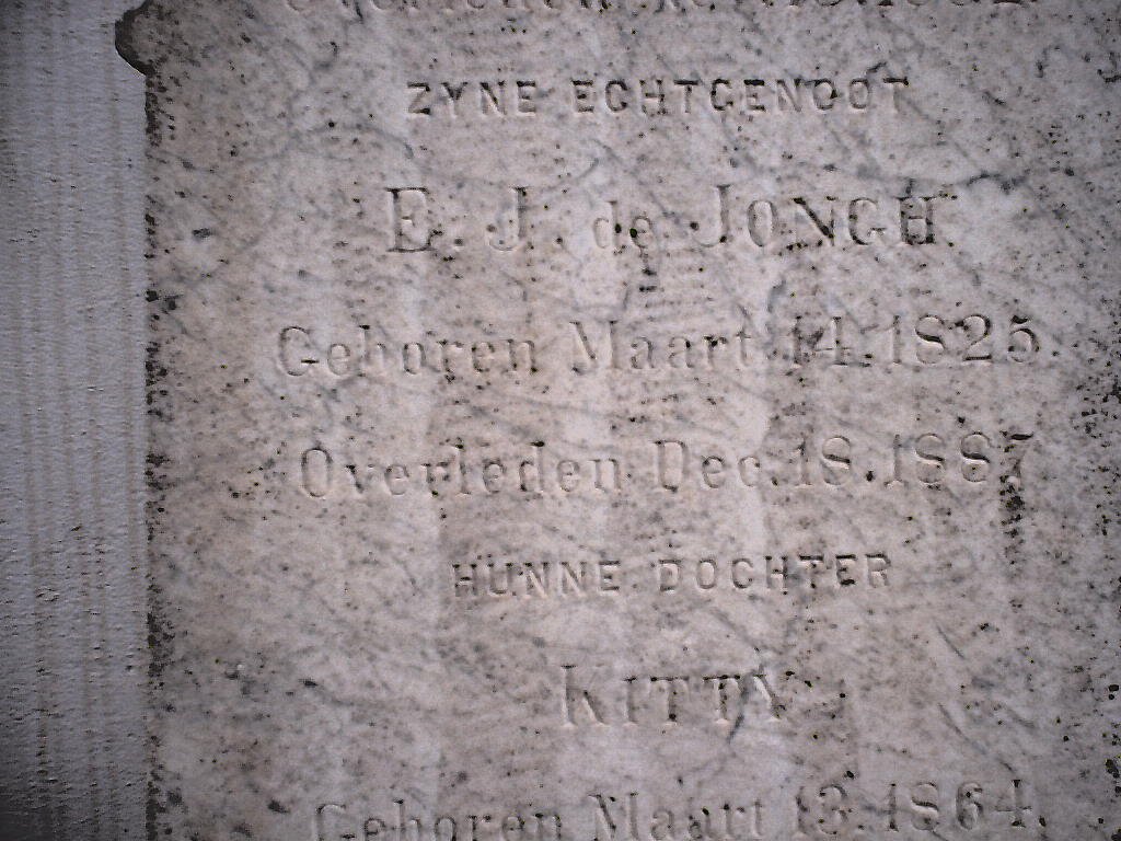 VILLIERS C.V., de 1820-1892 &amp;  E.J. DE JONGH 1825-1887 :: DE VILLIERS Kitty 1864-1886