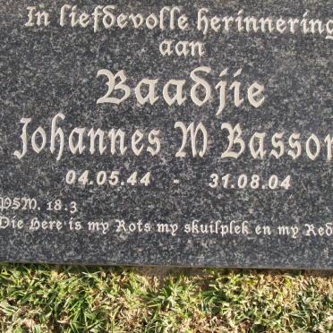 BASSON Johannes M. 1944-2004