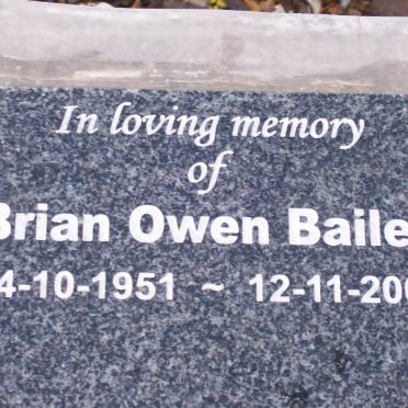 BAILEY Brian Owen 1951-2007