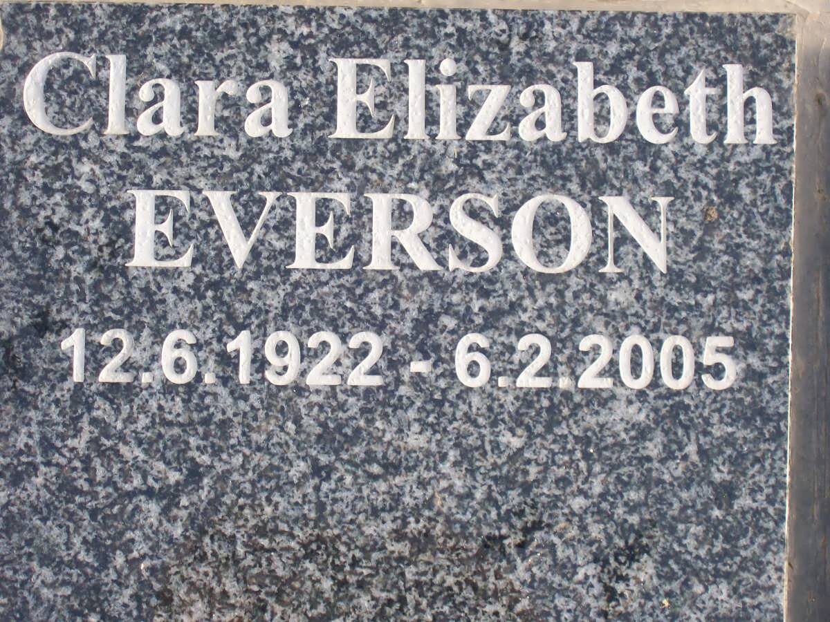 EVERSON Clara Elizabeth 1922-2005