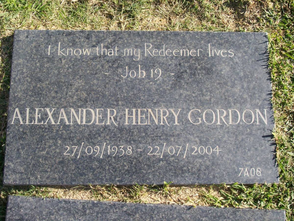 GORDON Alexander Henry 1938-2004