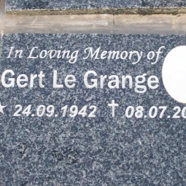 GRANGE Gert, le 1942-2007