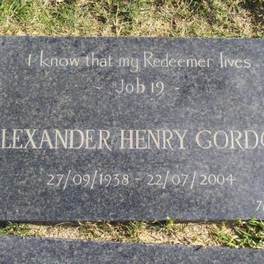 GORDON Alexander Henry 1938-2004