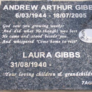 GIBBS Andrew Arthur 1944-2005 &amp; Laura 1940-