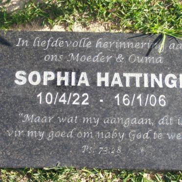 HATTINGH Sophia 1922-2006