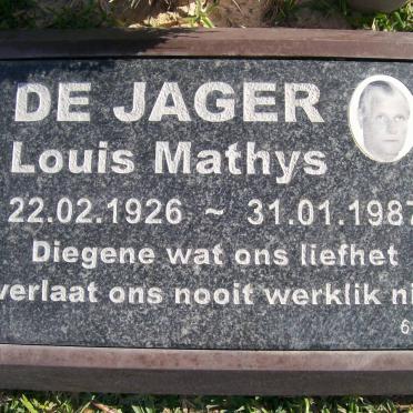 JAGER Louis Mathys, de 1926-1987
