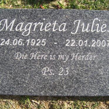 JULIES Magrieta 1925-2007