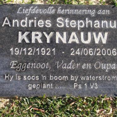 KRYNAUW Andries Stephanus 1921-2006